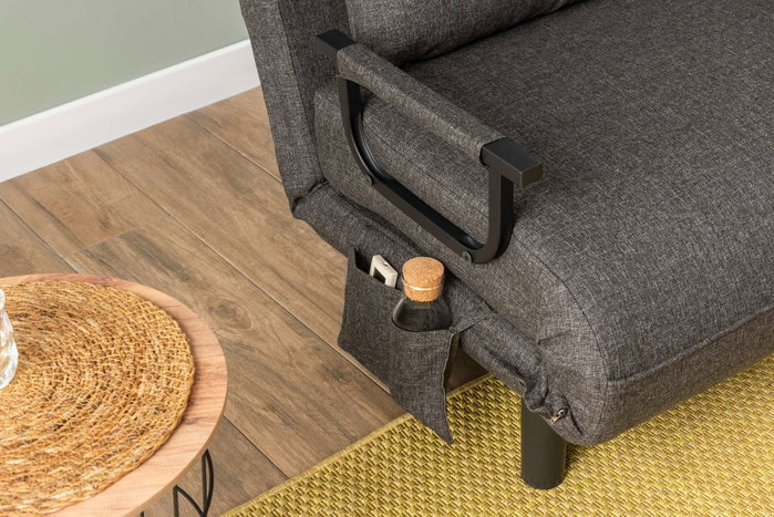 Atelier Del Sofa Sento Single - Gris oscuro